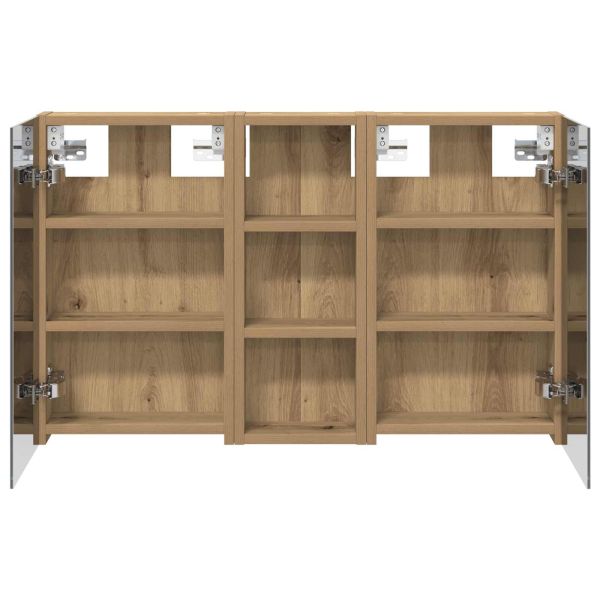 Комплект шкафове за баня с рафт с врата 3 pcs 80 x 10,5 x 50 см