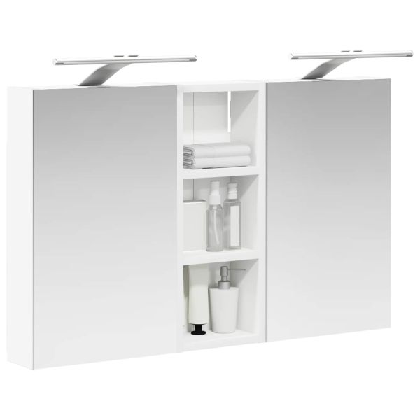 Комплект шкафове за баня с рафт с врата 3 pcs 80 x 10,5 x 50 см