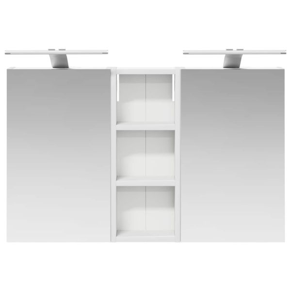 Комплект шкафове за баня с рафт с врата 3 pcs 80 x 10,5 x 50 см