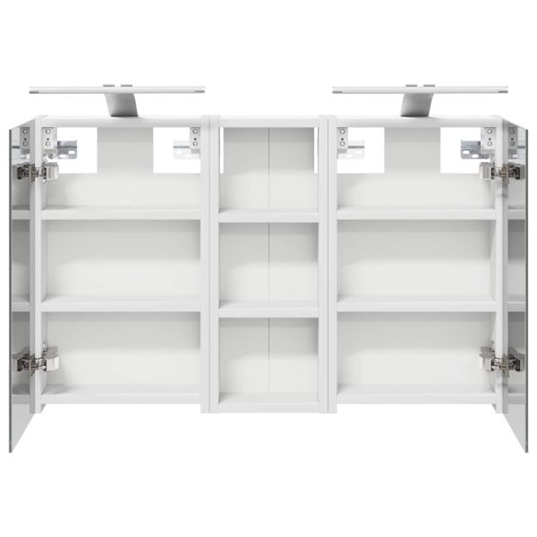 Комплект шкафове за баня с рафт с врата 3 pcs 80 x 10,5 x 50 см