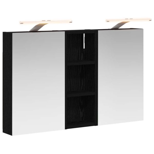 Комплект шкафове за баня с рафт с врата 3 pcs 80 x 10,5 x 50 см