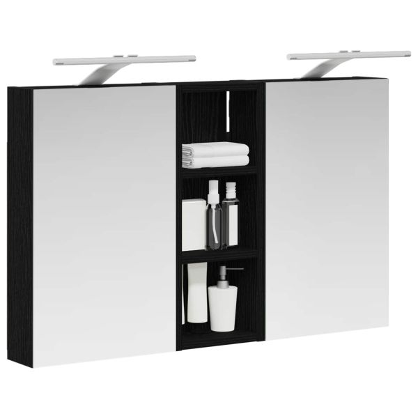 Комплект шкафове за баня с рафт с врата 3 pcs 80 x 10,5 x 50 см