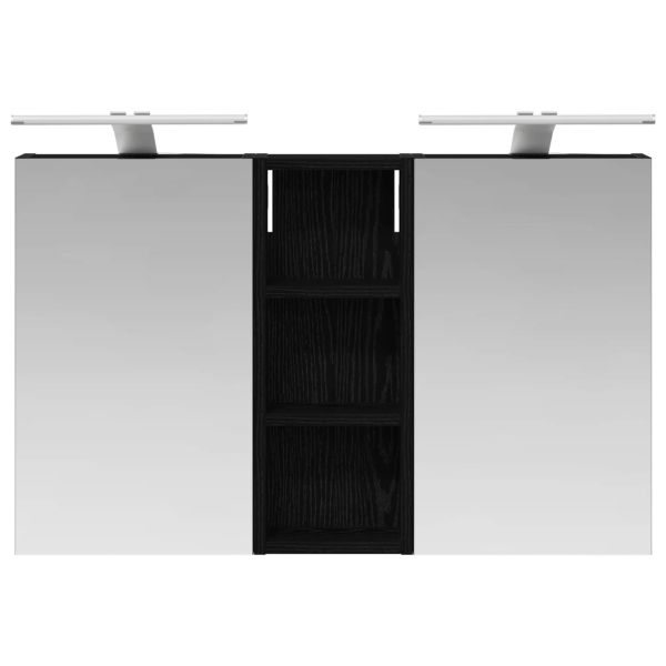 Комплект шкафове за баня с рафт с врата 3 pcs 80 x 10,5 x 50 см