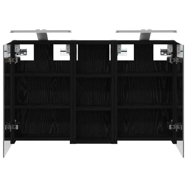 Комплект шкафове за баня с рафт с врата 3 pcs 80 x 10,5 x 50 см