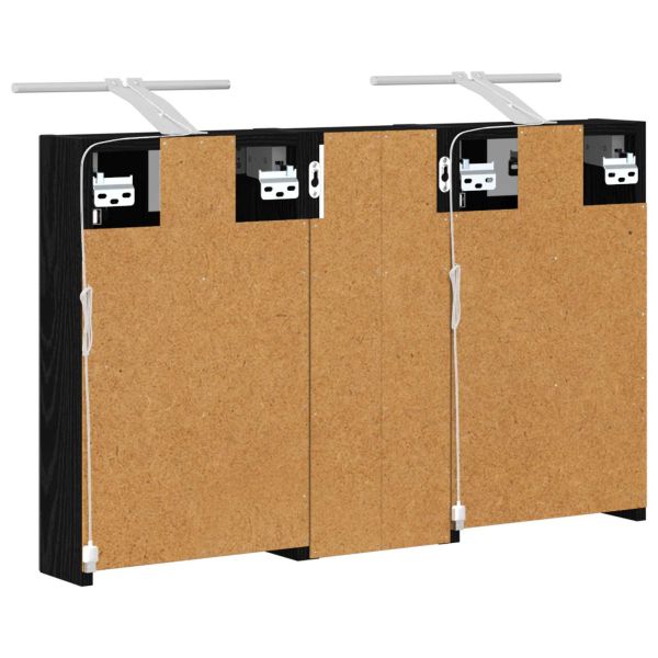 Комплект шкафове за баня с рафт с врата 3 pcs 80 x 10,5 x 50 см