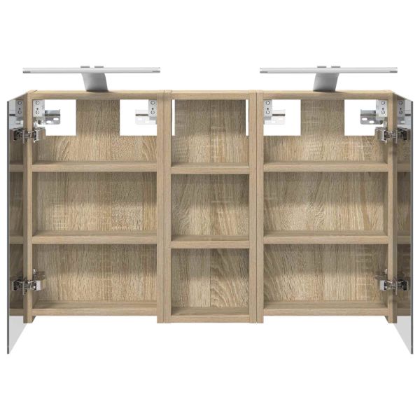 Комплект шкафове за баня с рафт с врата 3 pcs 80 x 10,5 x 50 см