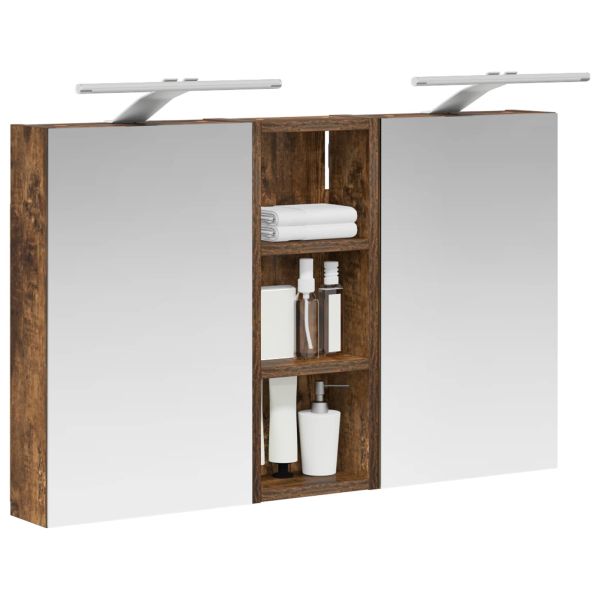 Комплект шкафове за баня с рафт с врата 3 pcs 80 x 10,5 x 50 см