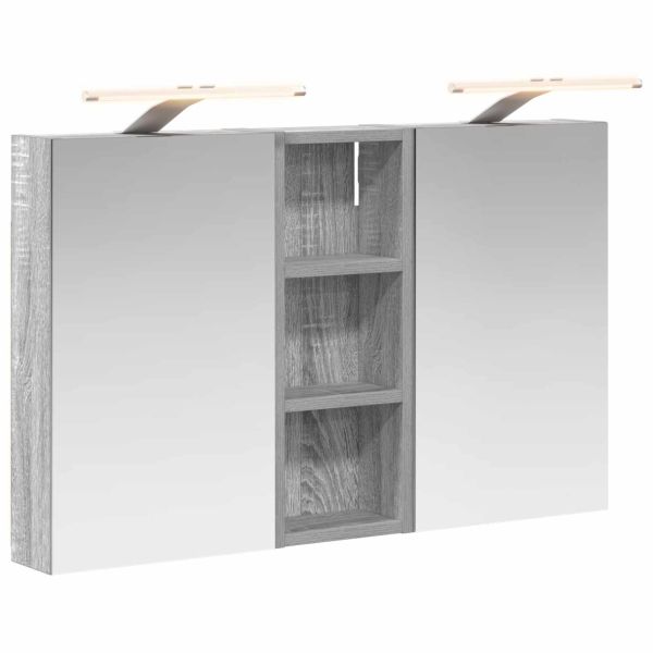 Комплект шкафове за баня с рафт с врата 3 pcs 80 x 10,5 x 50 см