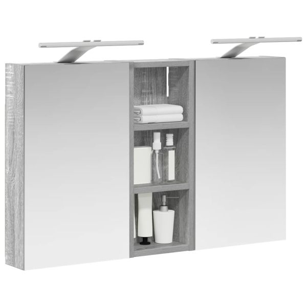 Комплект шкафове за баня с рафт с врата 3 pcs 80 x 10,5 x 50 см