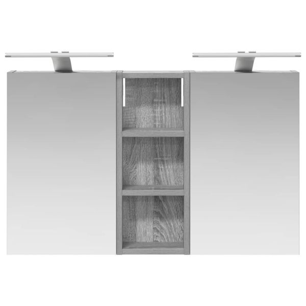 Комплект шкафове за баня с рафт с врата 3 pcs 80 x 10,5 x 50 см