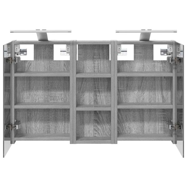 Комплект шкафове за баня с рафт с врата 3 pcs 80 x 10,5 x 50 см