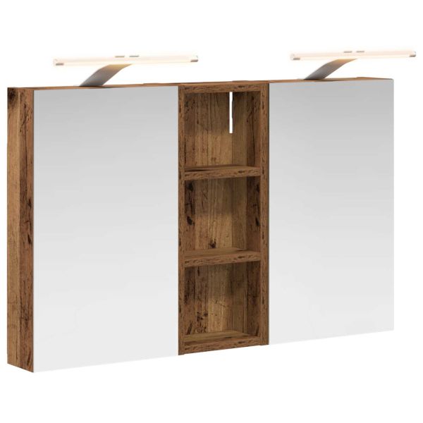 Комплект шкафове за баня с рафт с врата 3 pcs 80 x 10,5 x 50 см