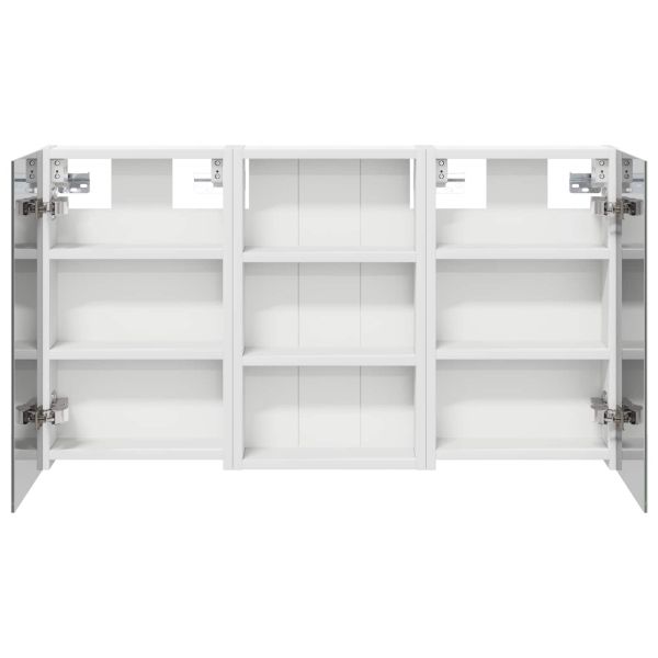 Комплект шкафове за баня с рафт с врата 3 pcs 90 x 10,5 x 50 см