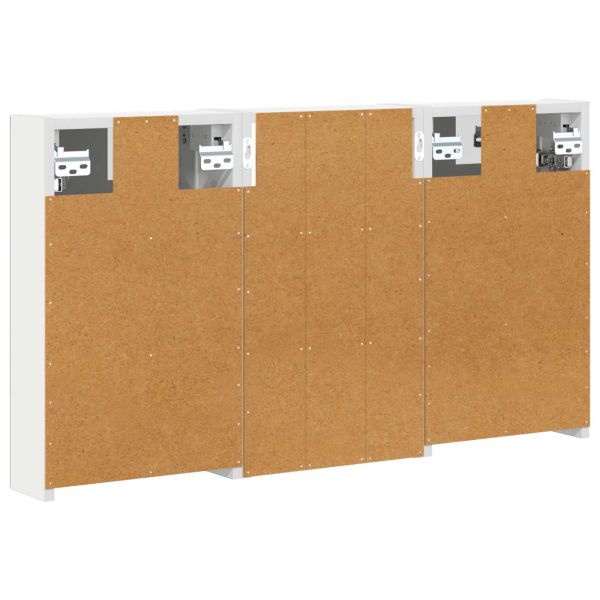 Комплект шкафове за баня с рафт с врата 3 pcs 90 x 10,5 x 50 см