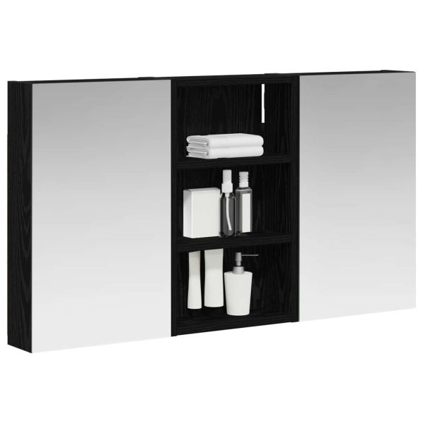 Комплект шкафове за баня с рафт с врата 3 pcs 90 x 10,5 x 50 см