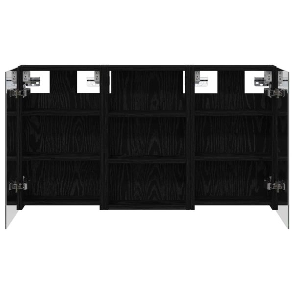 Комплект шкафове за баня с рафт с врата 3 pcs 90 x 10,5 x 50 см