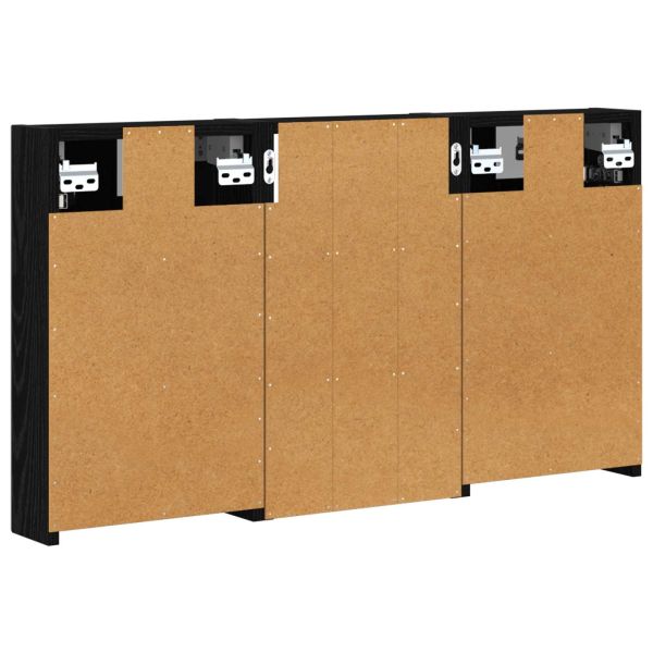 Комплект шкафове за баня с рафт с врата 3 pcs 90 x 10,5 x 50 см