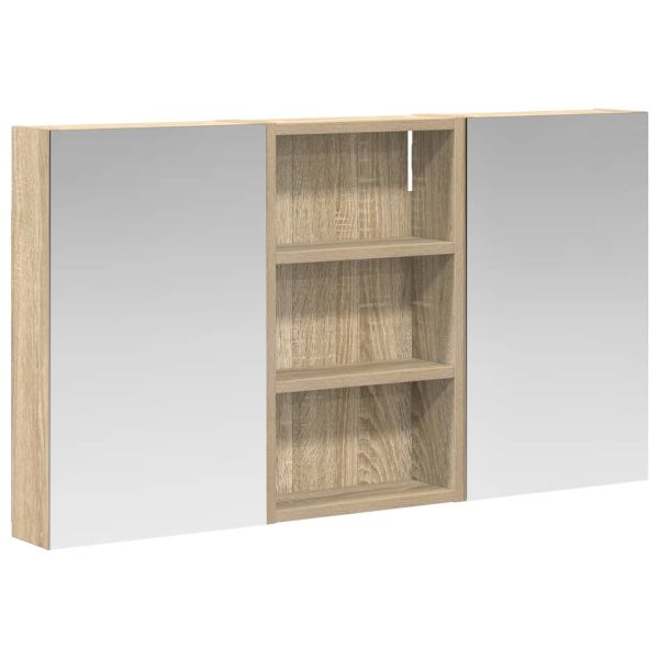 Комплект шкафове за баня с рафт с врата 3 pcs 90 x 10,5 x 50 см