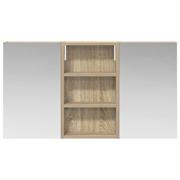 Комплект шкафове за баня с рафт с врата 3 pcs 90 x 10,5 x 50 см