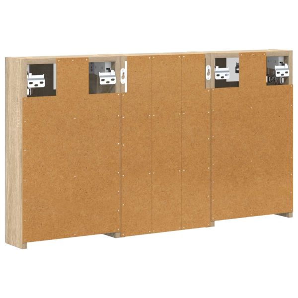 Комплект шкафове за баня с рафт с врата 3 pcs 90 x 10,5 x 50 см