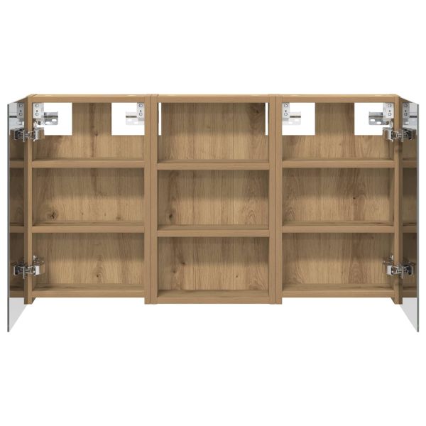 Комплект шкафове за баня с рафт с врата 3 pcs 90 x 10,5 x 50 см