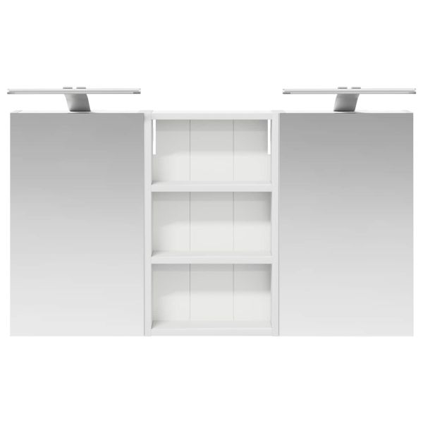 Комплект шкафове за баня с рафт с врата 3 pcs 90 x 10,5 x 50 см