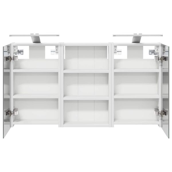 Комплект шкафове за баня с рафт с врата 3 pcs 90 x 10,5 x 50 см