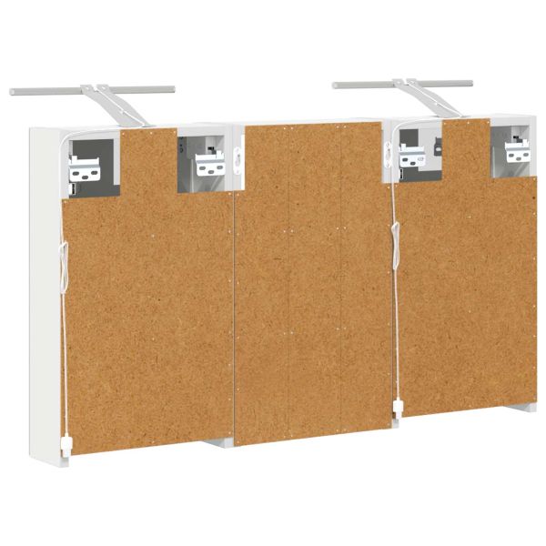 Комплект шкафове за баня с рафт с врата 3 pcs 90 x 10,5 x 50 см