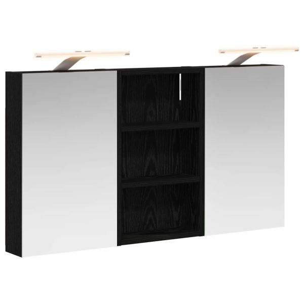 Комплект шкафове за баня с рафт с врата 3 pcs 90 x 10,5 x 50 см