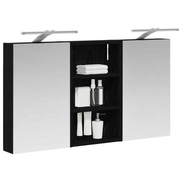 Комплект шкафове за баня с рафт с врата 3 pcs 90 x 10,5 x 50 см