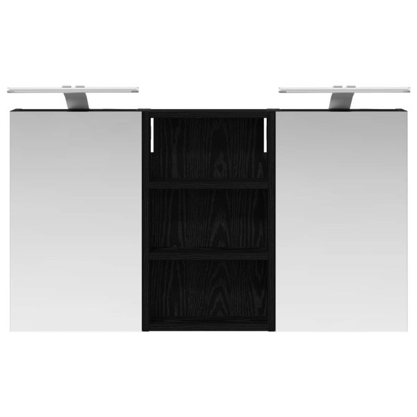 Комплект шкафове за баня с рафт с врата 3 pcs 90 x 10,5 x 50 см