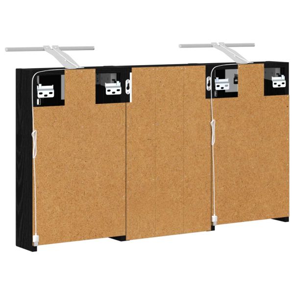 Комплект шкафове за баня с рафт с врата 3 pcs 90 x 10,5 x 50 см