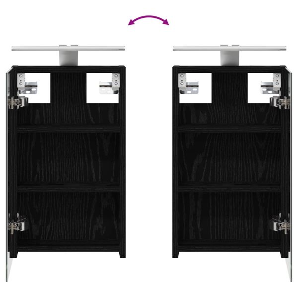 Комплект шкафове за баня с рафт с врата 3 pcs 90 x 10,5 x 50 см