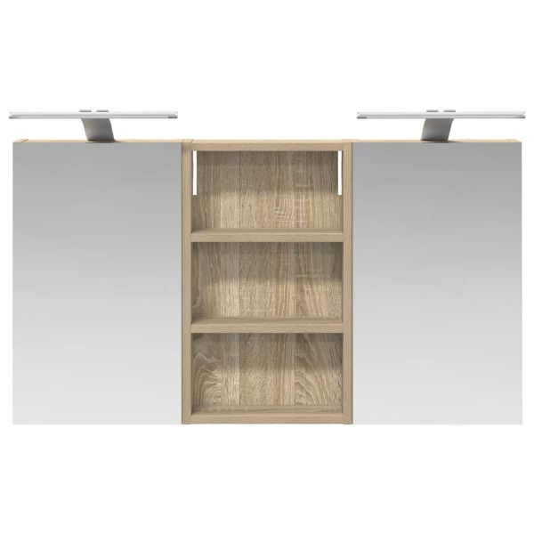 Комплект шкафове за баня с рафт с врата 3 pcs 90 x 10,5 x 50 см