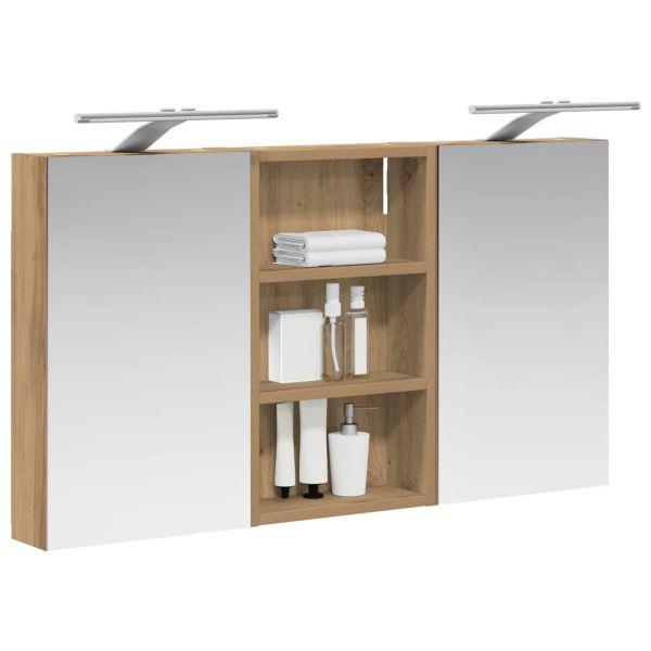 Комплект шкафове за баня с рафт с врата 3 pcs 90 x 10,5 x 50 см