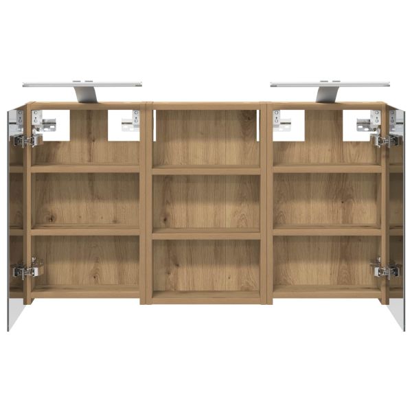 Комплект шкафове за баня с рафт с врата 3 pcs 90 x 10,5 x 50 см