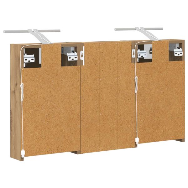 Комплект шкафове за баня с рафт с врата 3 pcs 90 x 10,5 x 50 см