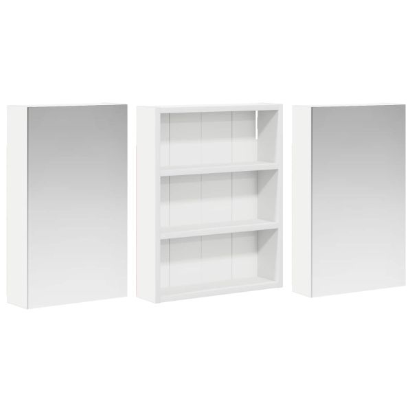 Комплект шкафове за баня с рафт 3 pcs 100 x 10,5 x 50 см