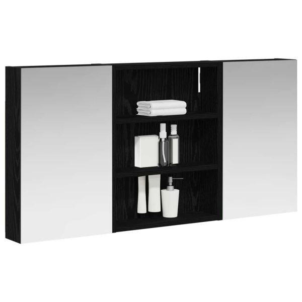 Комплект шкафове за баня с рафт 3 pcs 100 x 10,5 x 50 см