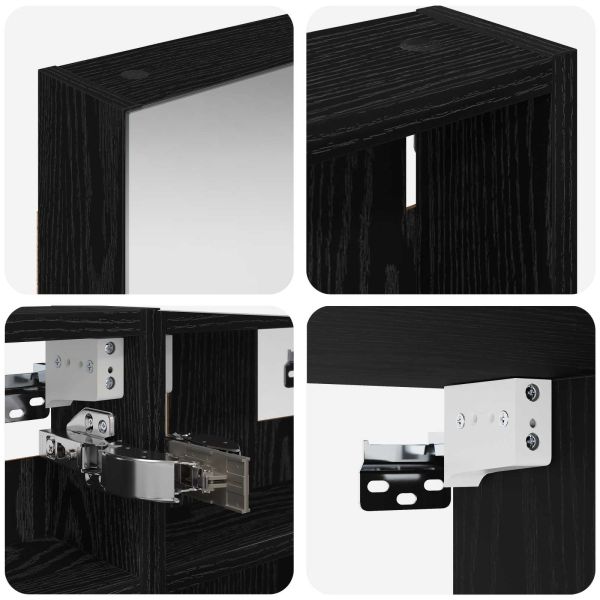 Комплект шкафове за баня с рафт 3 pcs 100 x 10,5 x 50 см