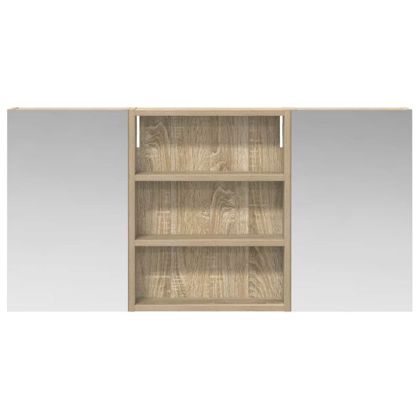 Комплект шкафове за баня с рафт 3 pcs 100 x 10,5 x 50 см