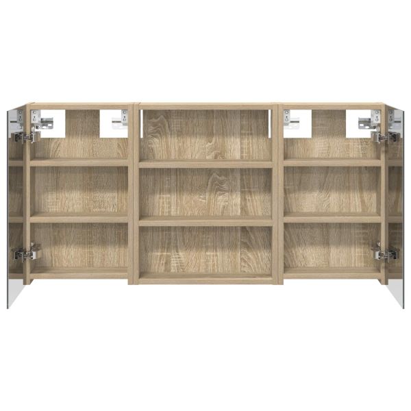 Комплект шкафове за баня с рафт 3 pcs 100 x 10,5 x 50 см