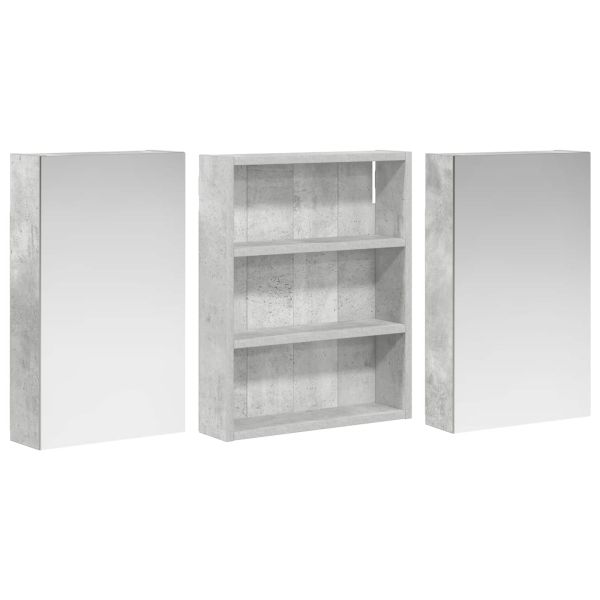 Комплект шкафове за баня с рафт 3 pcs 100 x 10,5 x 50 см