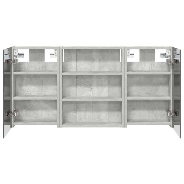 Комплект шкафове за баня с рафт 3 pcs 100 x 10,5 x 50 см