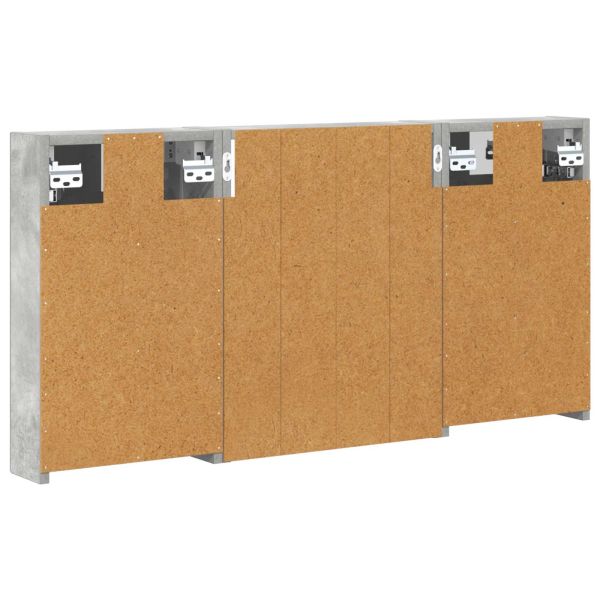 Комплект шкафове за баня с рафт 3 pcs 100 x 10,5 x 50 см