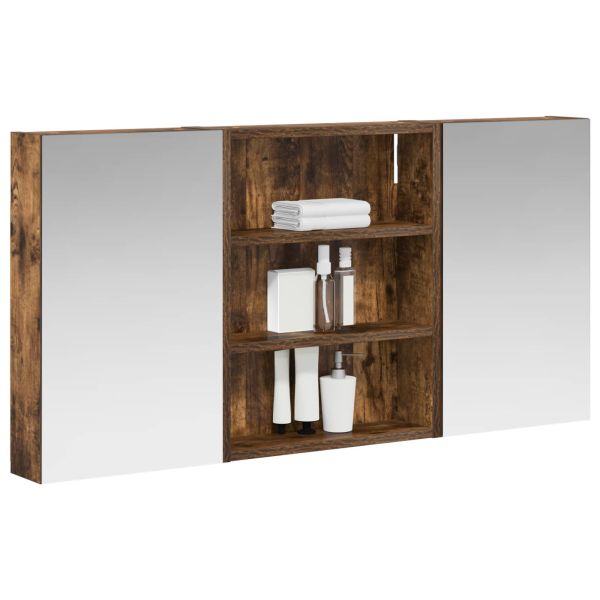 Комплект шкафове за баня с рафт 3 pcs 100 x 10,5 x 50 см