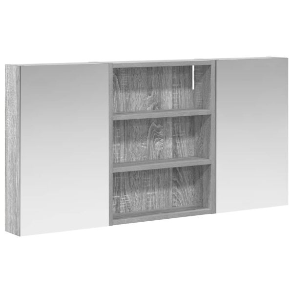 Комплект шкафове за баня с рафт 3 pcs 100 x 10,5 x 50 см