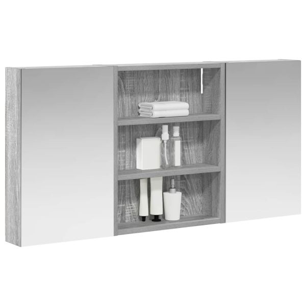 Комплект шкафове за баня с рафт 3 pcs 100 x 10,5 x 50 см