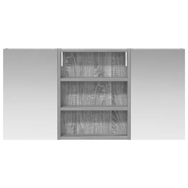 Комплект шкафове за баня с рафт 3 pcs 100 x 10,5 x 50 см