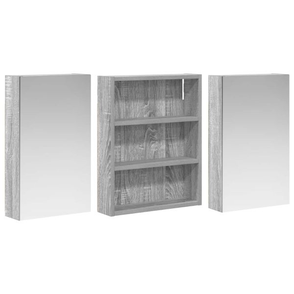 Комплект шкафове за баня с рафт 3 pcs 100 x 10,5 x 50 см